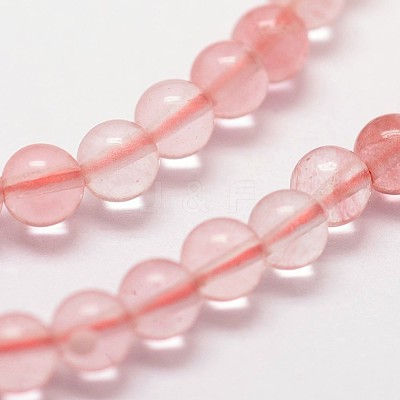Cherry Quartz Beads Strands G-N0185-03-3mm-1