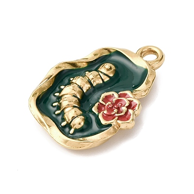 304 Stainless Steel Enamel Pendants STAS-B101-02G-01-1