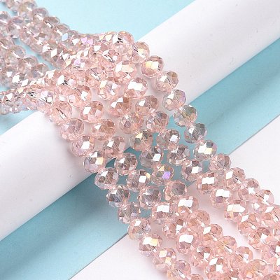 Electroplate Glass Beads Strands EGLA-D020-8x5mm-69-1