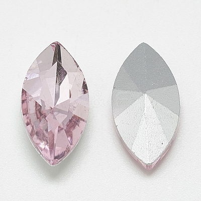 Pointed Back Glass Rhinestone Cabochons RGLA-T083-6x12mm-10-1