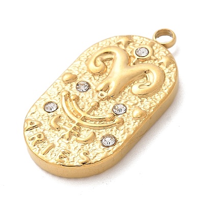 304 Stainless Steel Pendants STAS-F349-03G-02-1