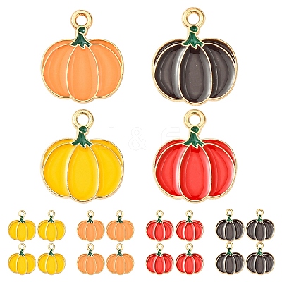 24Pcs 4 Colors Thanksgiving Day Theme Alloy Enamel Pendants ENAM-YW0005-32-1