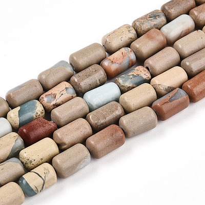 Natural Shoushan Stone Beads Strands G-N346-01B-07-1