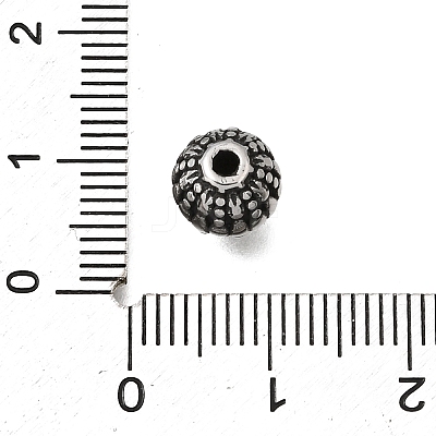 Engraved 304 Stainless Steel Beads STAS-H263-17AS-02-1