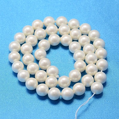 Round Shell Pearl Bead Strands BSHE-L011-12mm-A013A-1