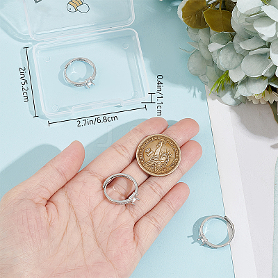 4Pcs Adjustable Brass Pad Ring Settings KK-BBC0011-83-1