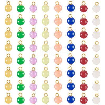 Glass Round Pendants PALLOY-TADJ00001-02-1