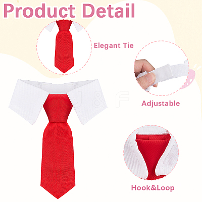 4Pcs 2 Colors Polyester Pet Ties AJEW-GF0010-56-1