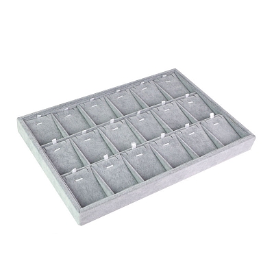 18-slot Velvet Pendant Organizer Holder PW-WG64371-12-1