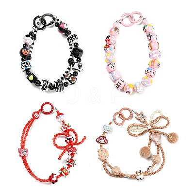Hand Painted Acrylic with Enamel Beads MACR-K354-35-1