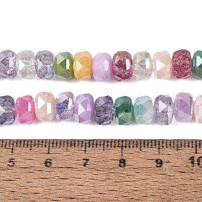 Mixed Styles Electroplate Crackle Glass Beads Strands EGLA-Q135-01A-A01-1