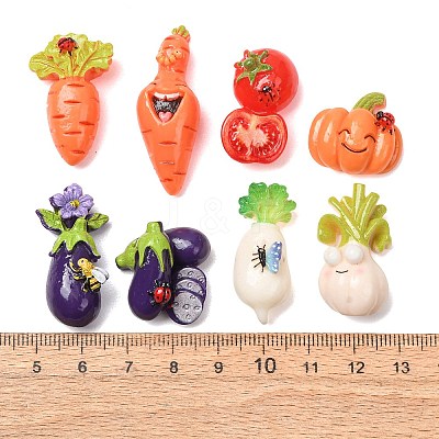 Opaque Resin Imitation Vegetable Cabochons RE-CBA1212-01-1