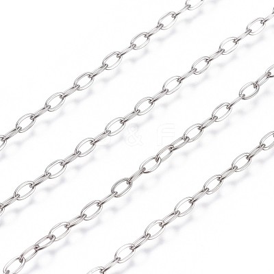 Tarnish Resistant 304 Stainless Steel Cable Chains CHS-L024-017P-1