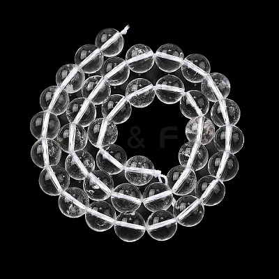 Round Natural Quartz Crystal Bead Strands G-H1648-10mm-01N-AAA-1