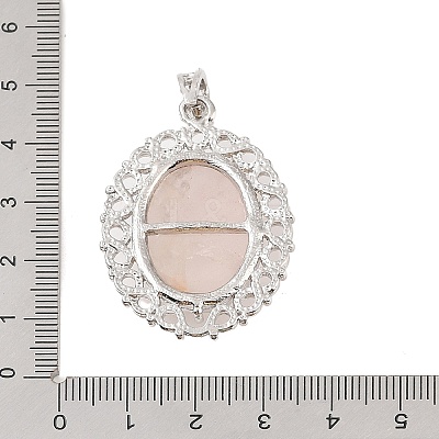 Natural Rose Quartz Pendants G-A226-03P-05-1