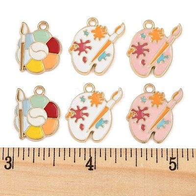 12Pcs 3 Styles Alloy Enamel Pendants FIND-FP0002-99-1