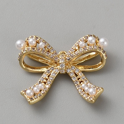 Brass Micro Pave Cubic Zirconia Pendants FIND-WH0817-162G-J-1