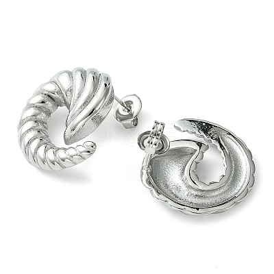 Non-Tarnish 304 Stainless Steel Stud Earrings EJEW-Z038-03P-1