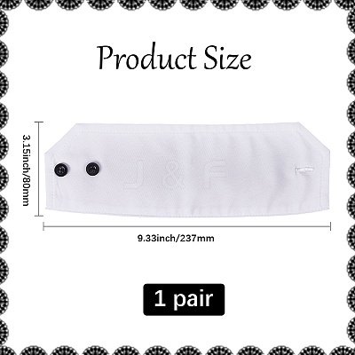Removable Cotton Wrist Cuffs with Resin Button AJEW-WH20077-020C-1