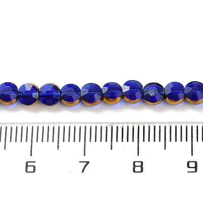 Electroplate Glass Beads Strands EGLA-A040-01G-1