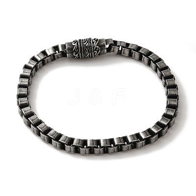 316 Surgical Stainless Steel Box Chain Bracelets with Magnetic Clasps BJEW-Q349-06B-02-1