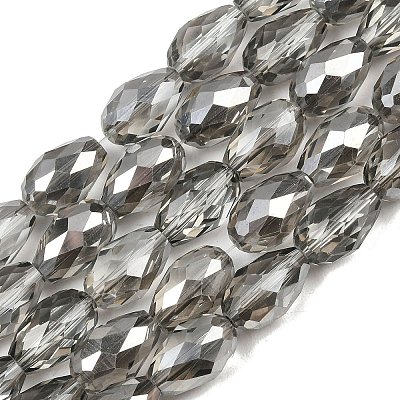 Electroplate Glass Beads Strands EGLA-D015-15x10mm-34-1