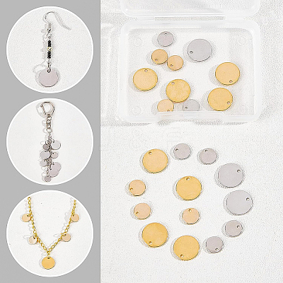 48Pcs 4 Colors Brass Charms KK-BC0002-18-NF-1