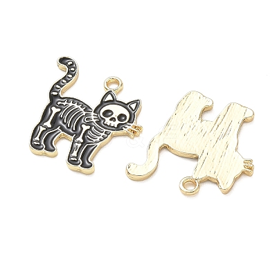 Skull Alloy Enamel Pendants AL-CBAD3B4-04G-05-1