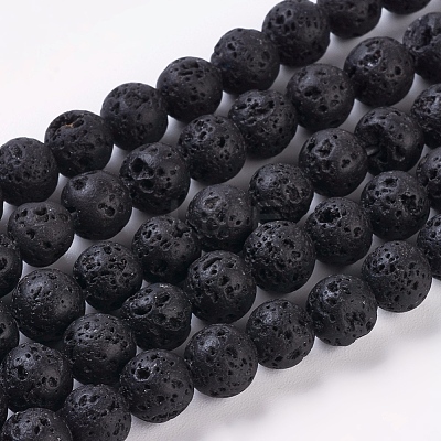 Natural Lava Rock Beads Strands X-g434-8-1