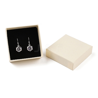 Cardboard Paper Jewelry Storage Boxes with Sponge CON-P023-01B-02-1