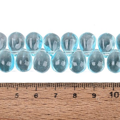 Baking Paint Transparent Glass Beads Strands GL-N005-02A-D07-1