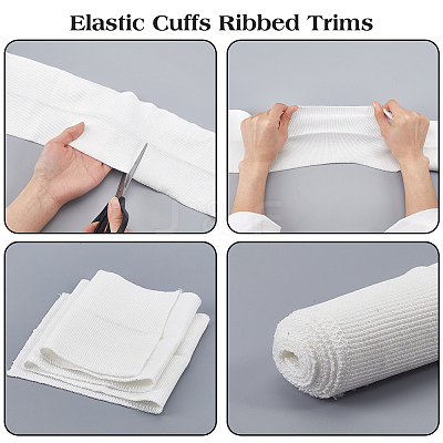 Polyester Ribbed Elastic Fabric for Collar DIY-WH0698-094C-1