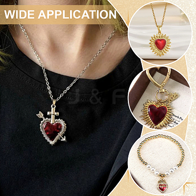 28Pcs 14 Styles DIY Heart Jewelry Making Findings Kits FIND-ME0001-88-1