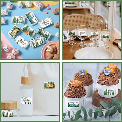 Leaf Paper Self Adhesive Mini Candy Bar Wrappers DIY-WH0604-018-1