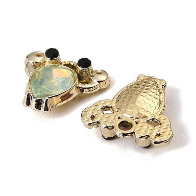 UV Plating Alloy Glass Pendants FIND-K032-13G-1