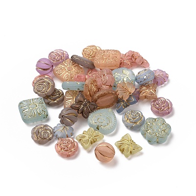 Plating Acrylic Beads OACR-C013-16-1