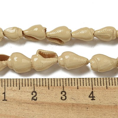 Spray Painted Natural Spiral Shell Beads Strands BSHE-G039-08D-1