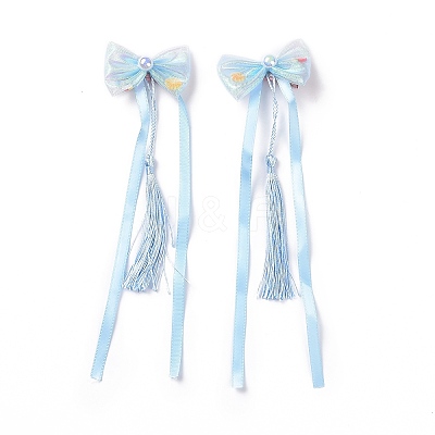 Bowknot Long Ribbon Alligator Hair Clip LS-PHAR-D013-03D-1