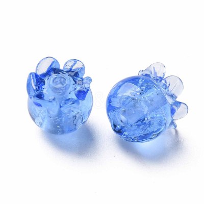 Transparent Handmade Bumpy Lampwork Beads LAMP-T017-15B-1