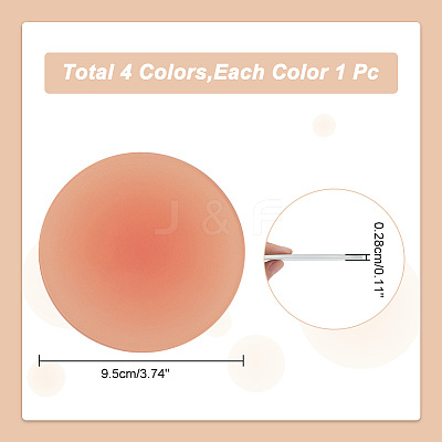 4Pcs 4 Colors Gradient Color Acrylic Cup Mats AJEW-GO0001-04-1
