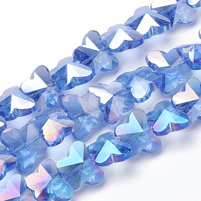 Electroplate Glass Beads EGLA-Q091-14mm-B10-1