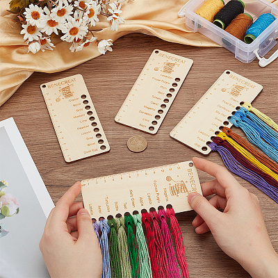 4Pcs Wood Thread Winding Boards AJEW-WH0534-51C-1