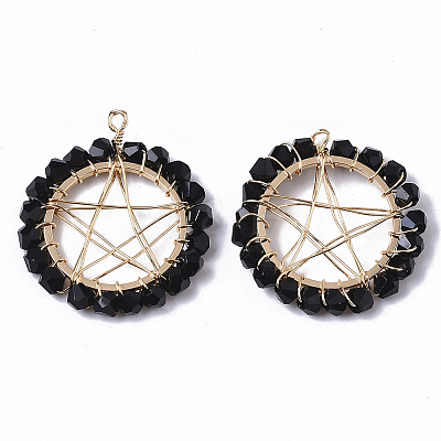 Glass Pendants KK-S354-004B-NF-1