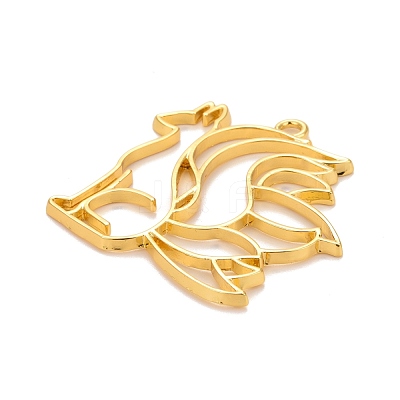 Alloy Open Back Bezel Pendants PALLOY-F280-03G-1