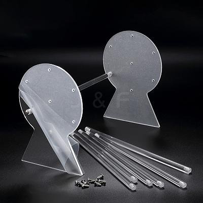 Acrylic Headband Organizers Display Stand OHAR-PW0001-134A-1