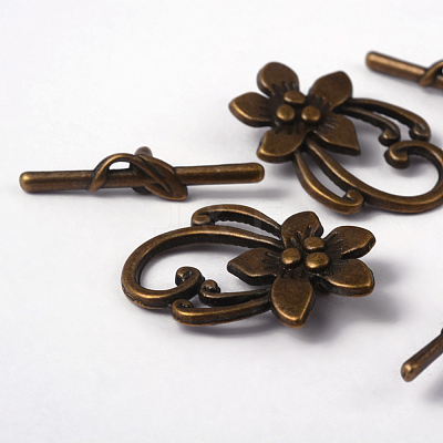 Tibetan Style Toggle Clasps LS-MLF0677Y-NF-1