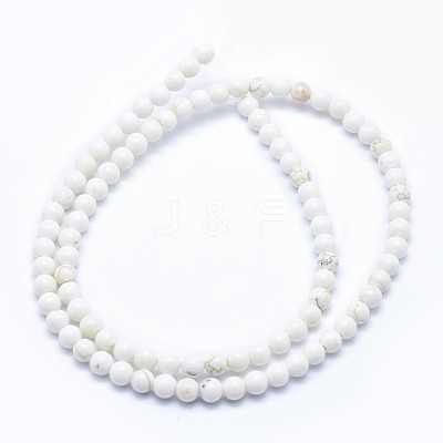 Natural Magnesite Beads Strands TURQ-G148-09-4mm-1