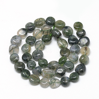 Natural Moss Agate Beads Strands LS-G-R445-8x10-01-1