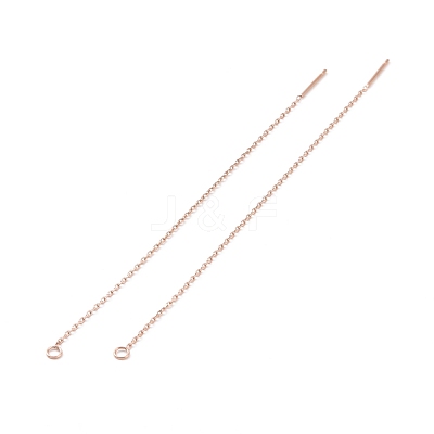 Ion Plating(IP) 304 Stainless Steel Stud Earring Finding STAS-E161-06RG-1
