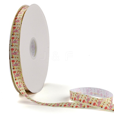 Easter Themed Polyester Grosgrain Ribbons OCOR-A005-01E-1
